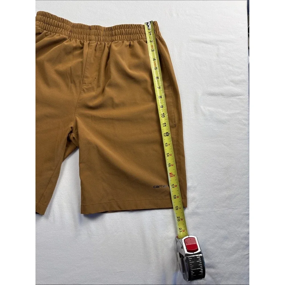 Carhartt Kids Boys Brown Elastic Waist Outdoor Utility Trail Shorts Size L 14-16